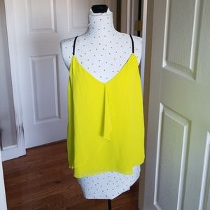 Chartreuse flowy tank top